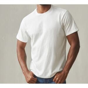 NWOT American Giant Men's Premium Slub Crew Tee Bone White T-Shirt Small